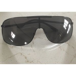 Armani Exchange Black Aviator Sunglasses Metal